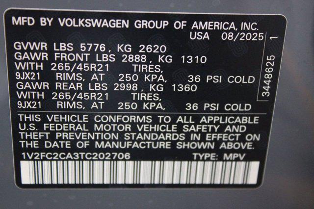 new 2026 Volkswagen Atlas Cross Sport car, priced at $54,771