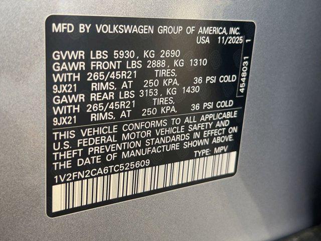 new 2026 Volkswagen Atlas car, priced at $55,221