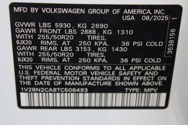 new 2026 Volkswagen Atlas car, priced at $50,991