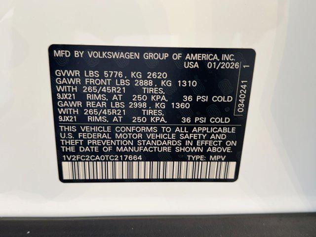 new 2026 Volkswagen Atlas Cross Sport car, priced at $54,019