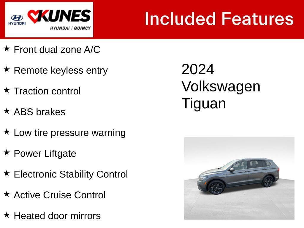 used 2024 Volkswagen Tiguan car, priced at $24,032