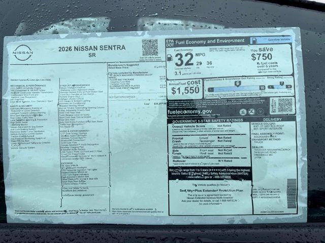 new 2026 Nissan Sentra car, priced at $25,870