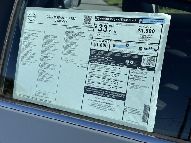 new 2025 Nissan Sentra car, priced at $25,436