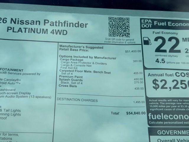 new 2026 Nissan Pathfinder car, priced at $47,271