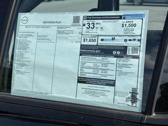 new 2025 Nissan Kicks car, priced at $20,000