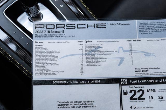 used 2023 Porsche 718 Boxster car, priced at $82,900