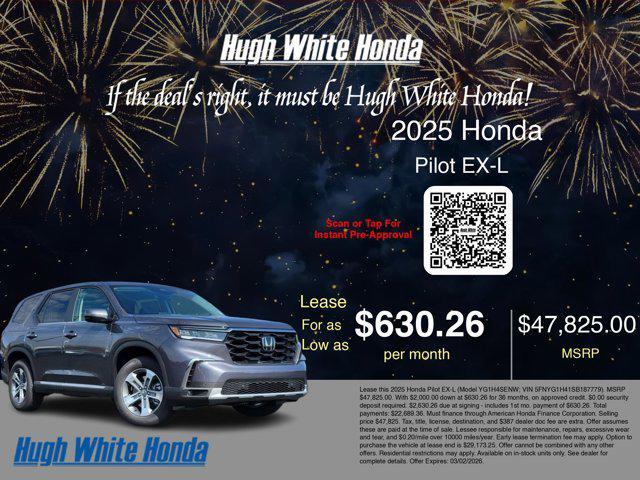 new 2025 Honda Pilot car, priced at $47,125
