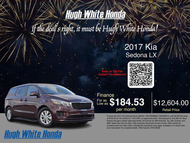 used 2017 Kia Sedona car, priced at $12,499
