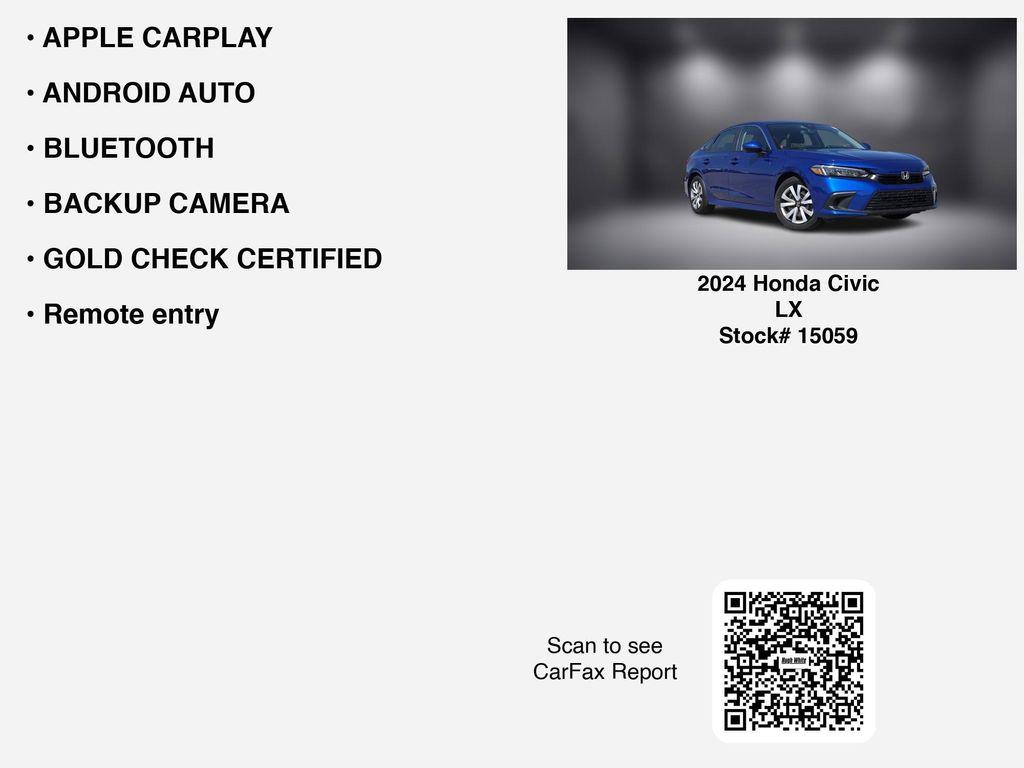 used 2024 Honda Civic car, priced at $23,529