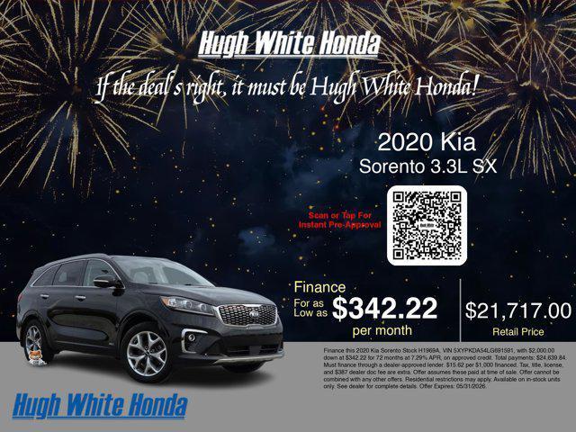 used 2020 Kia Sorento car, priced at $21,604