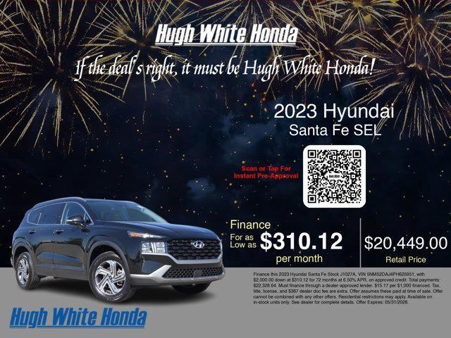 used 2023 Hyundai Santa Fe car, priced at $20,186