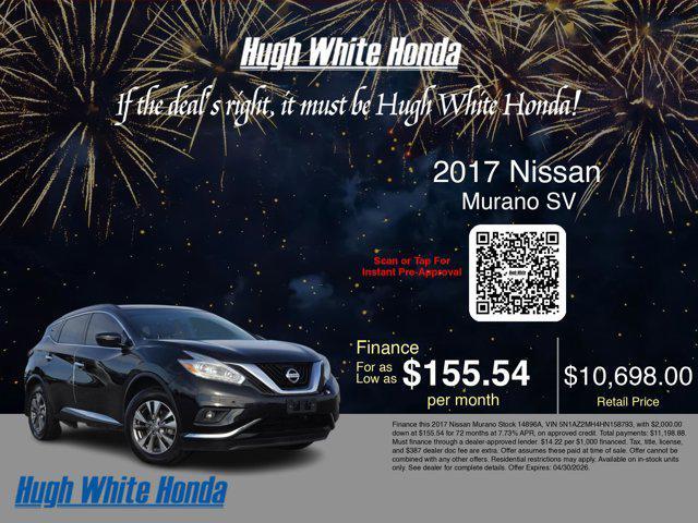 used 2017 Nissan Murano car, priced at $10,698