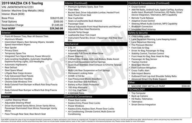 used 2019 Mazda CX-5 car, priced at $19,489