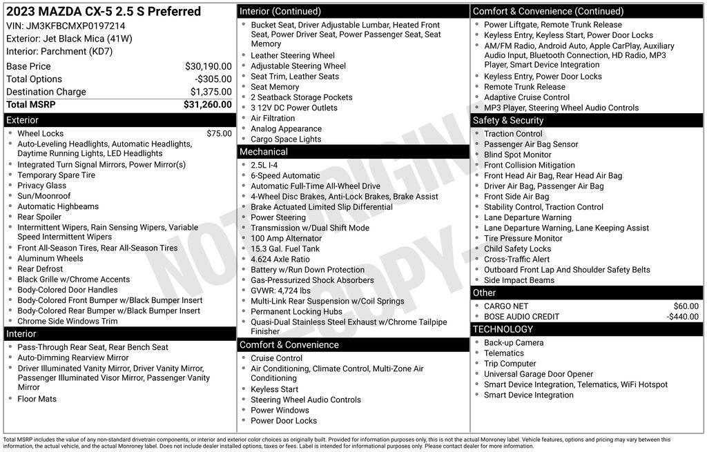 used 2023 Mazda CX-5 car, priced at $24,468