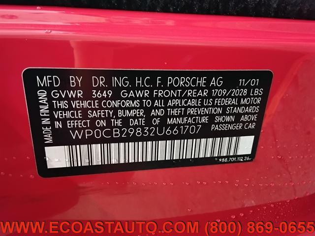 used 2002 Porsche Boxster car, priced at $7,795