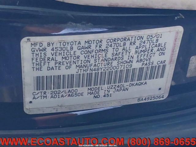 used 2002 Lexus SC 430 car, priced at $3,795