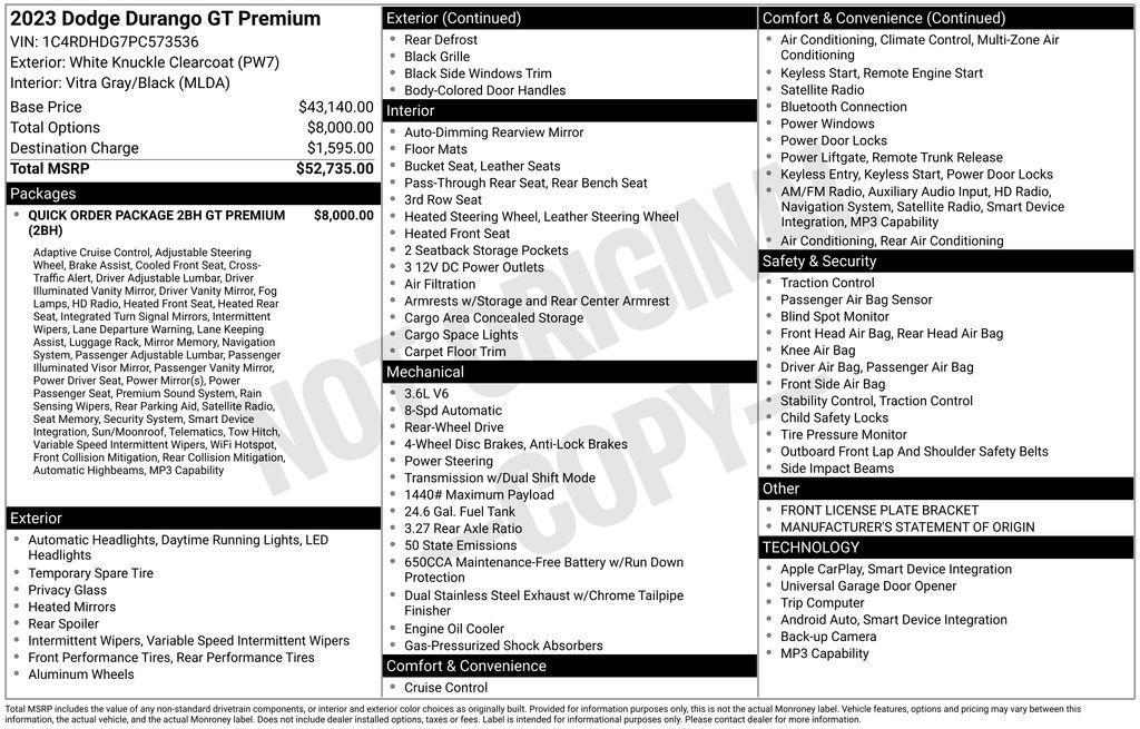 used 2023 Dodge Durango car, priced at $25,950