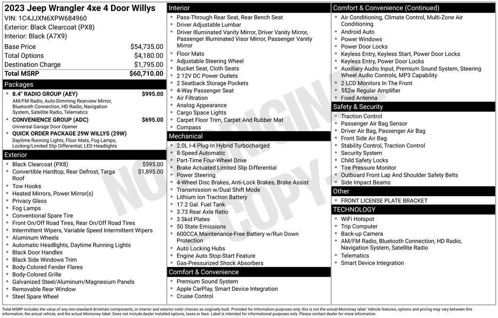 used 2023 Jeep Wrangler 4xe car, priced at $28,175