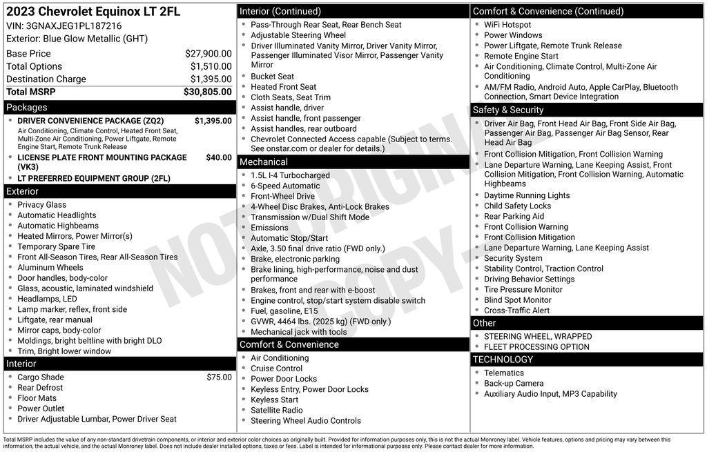 used 2023 Chevrolet Equinox car, priced at $23,749