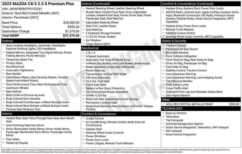 used 2023 Mazda CX-5 car, priced at $24,490