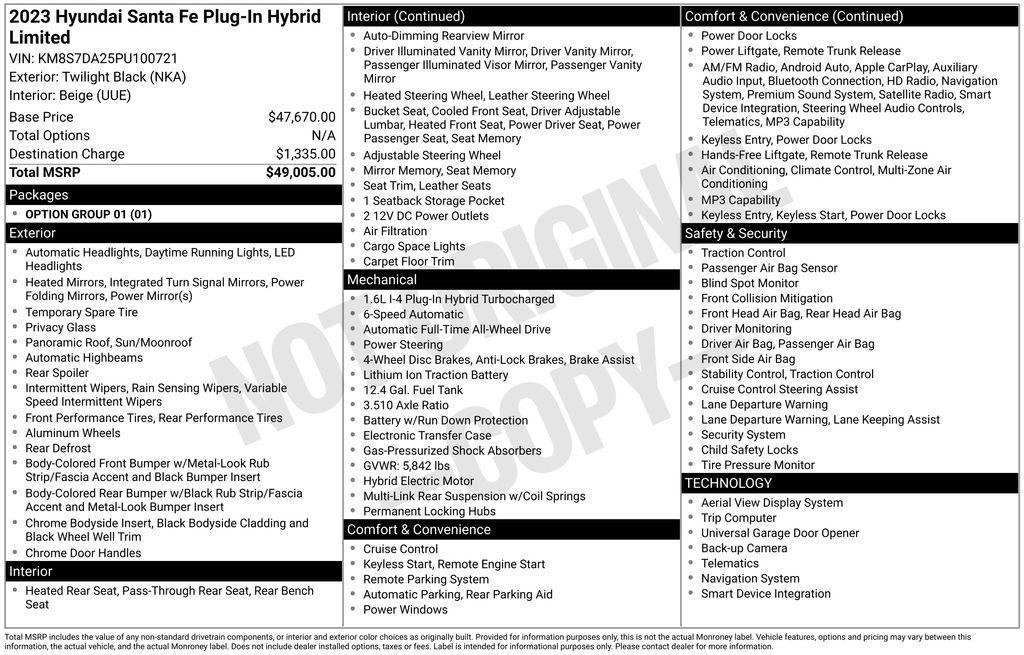 used 2023 Hyundai Santa Fe Plug-In Hybrid car, priced at $26,490
