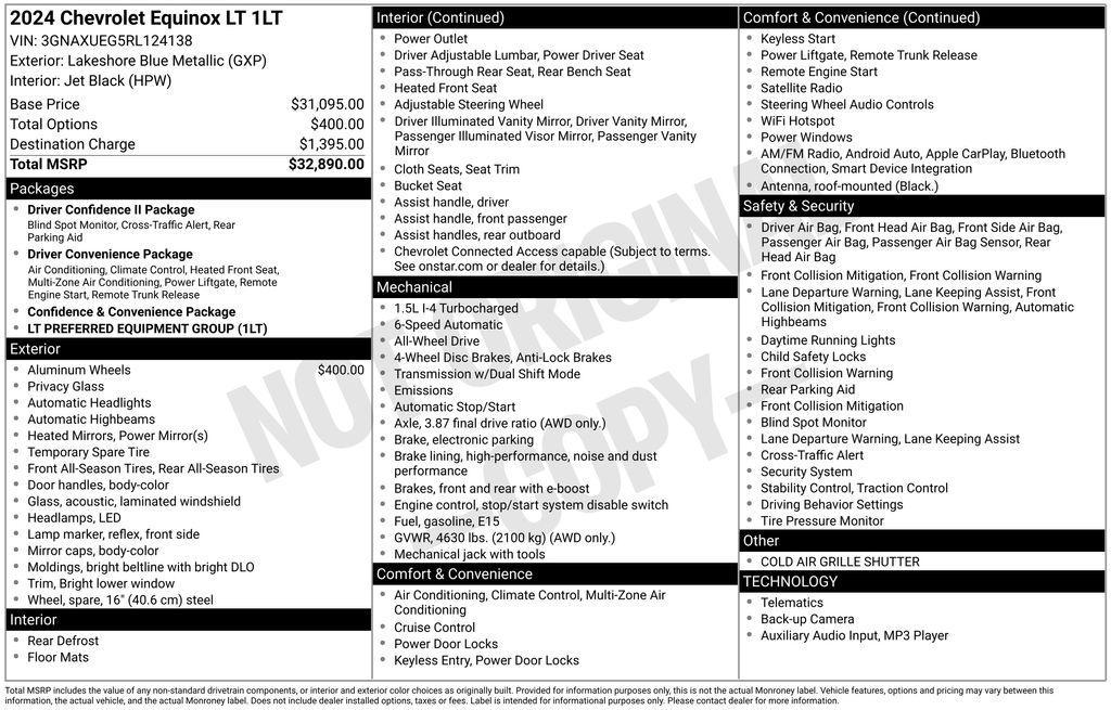 used 2024 Chevrolet Equinox car, priced at $24,589