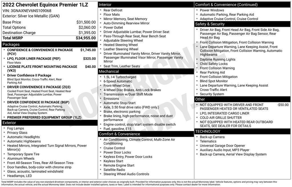 used 2022 Chevrolet Equinox car, priced at $19,897