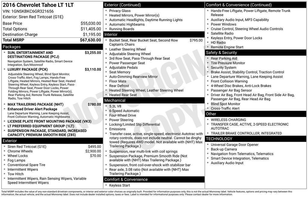 used 2016 Chevrolet Tahoe car, priced at $17,657