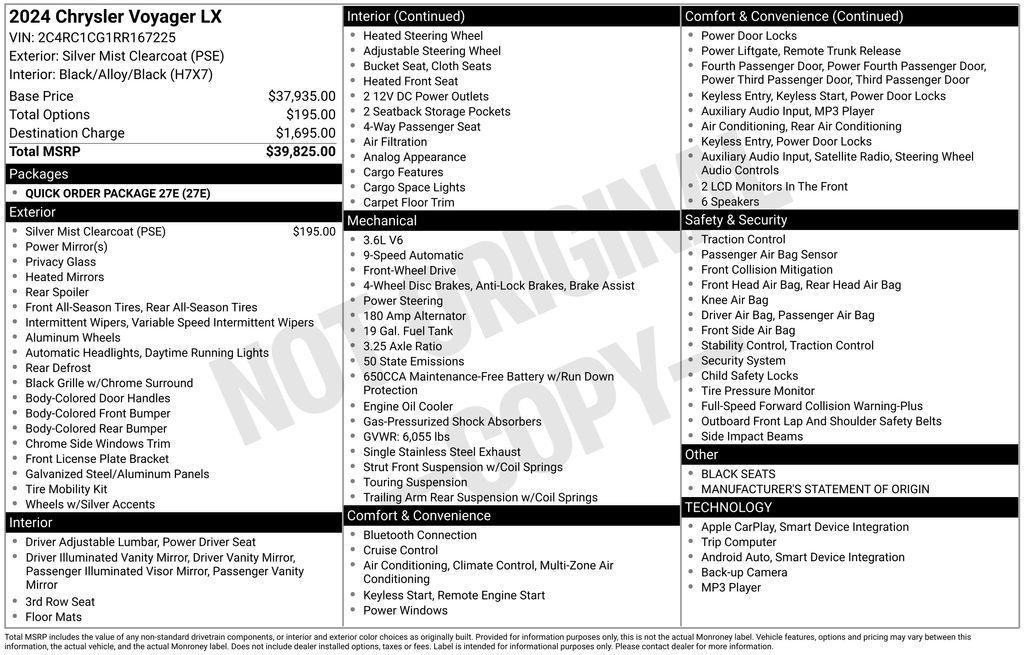 used 2024 Chrysler Voyager car, priced at $25,784