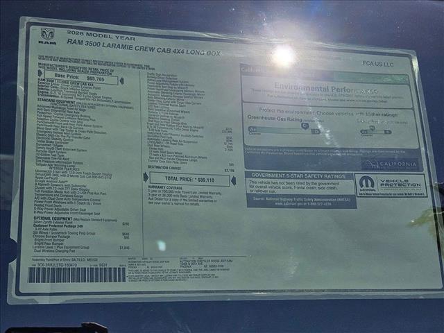 new 2026 Ram 3500 car, priced at $94,883