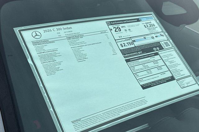 new 2026 Mercedes-Benz C-Class car, priced at $53,340