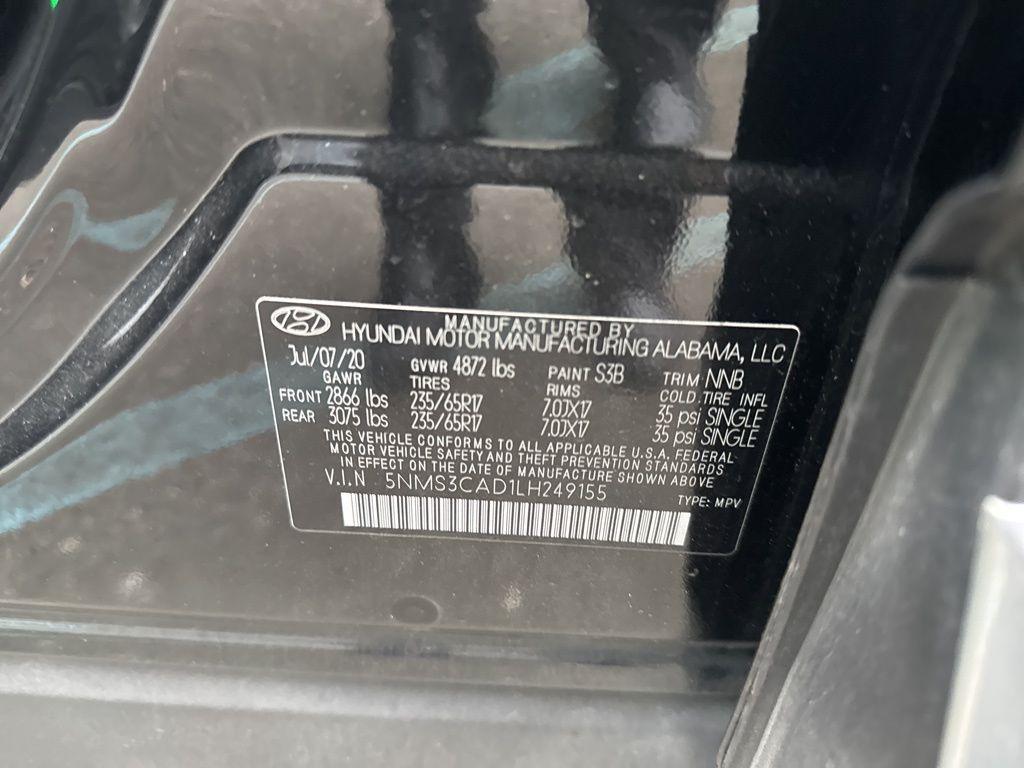 used 2020 Hyundai Santa Fe car, priced at $14,990