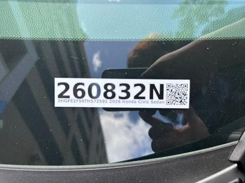 new 2026 Honda Civic car, priced at $31,840