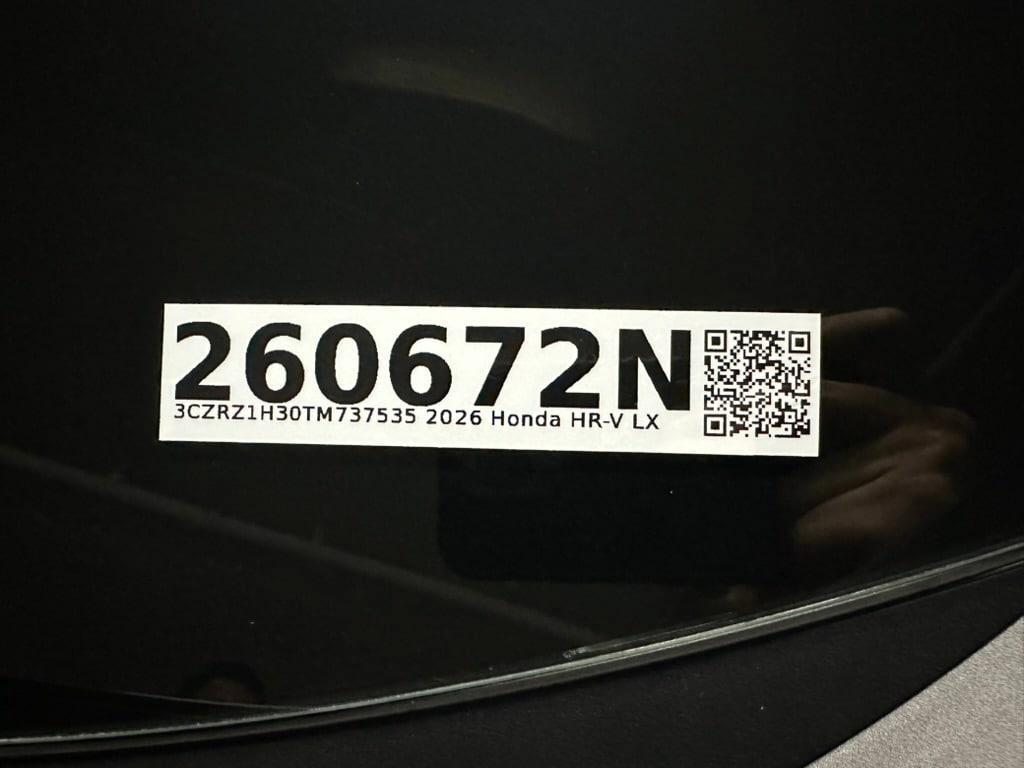new 2026 Honda HR-V car, priced at $31,445