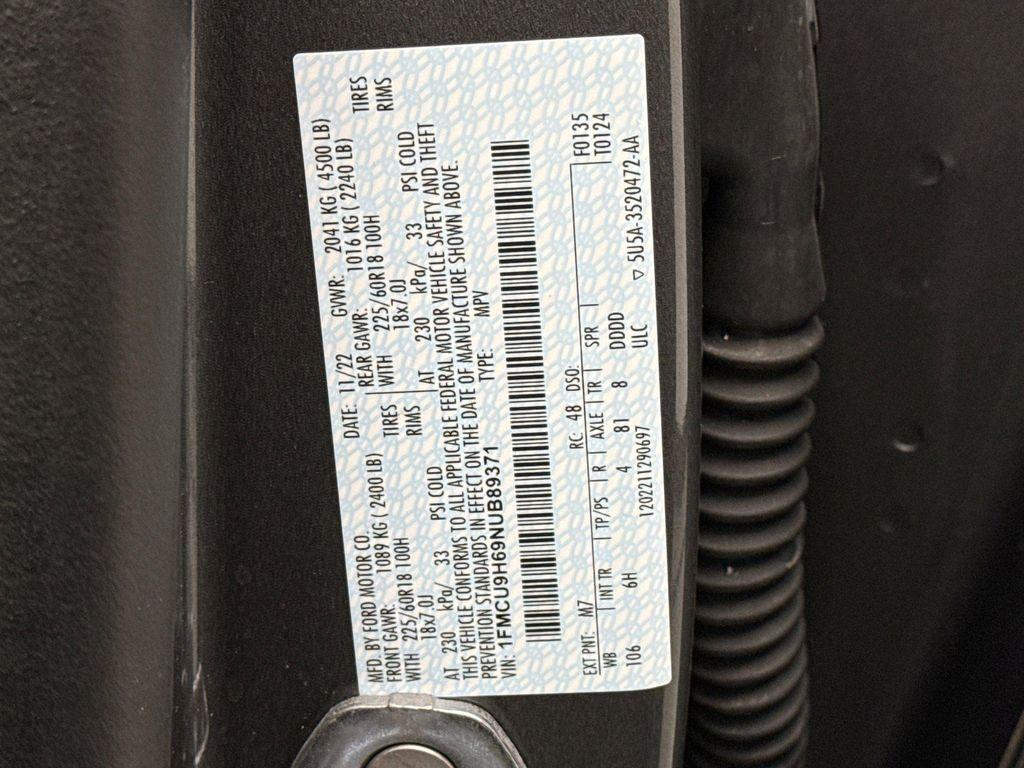 used 2022 Ford Escape car, priced at $22,299