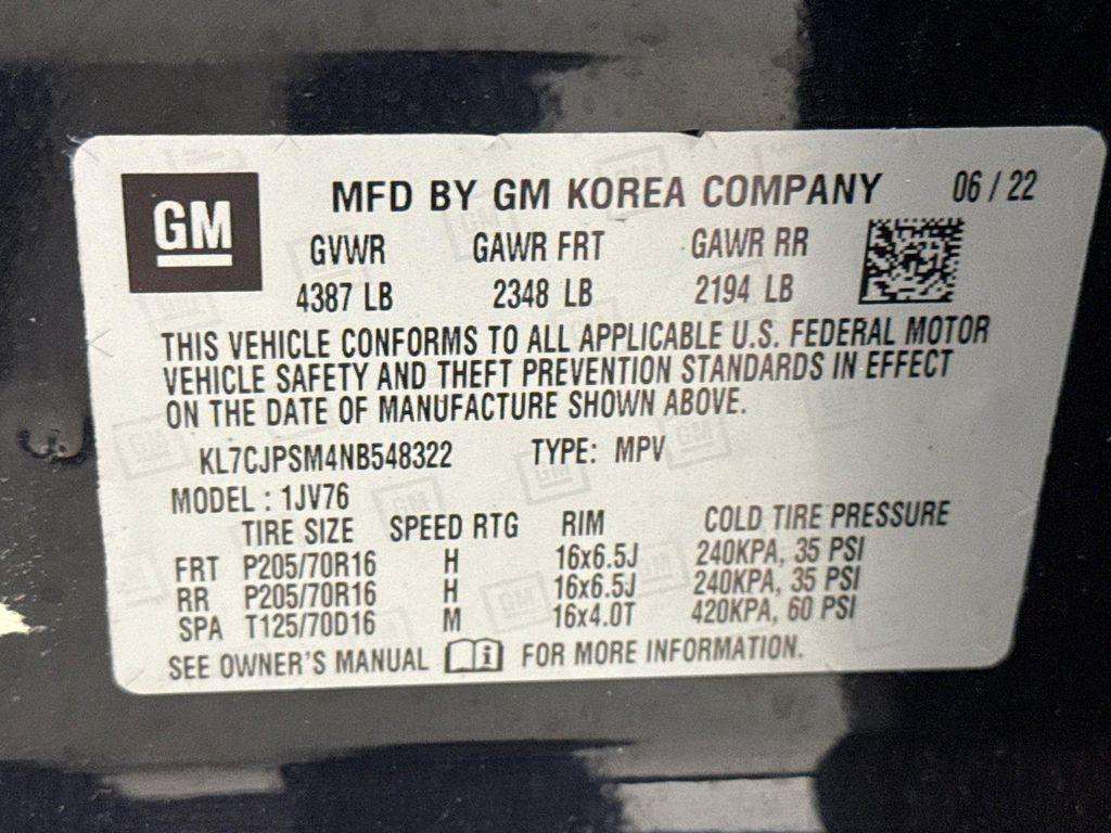 used 2022 Chevrolet Trax car, priced at $18,599