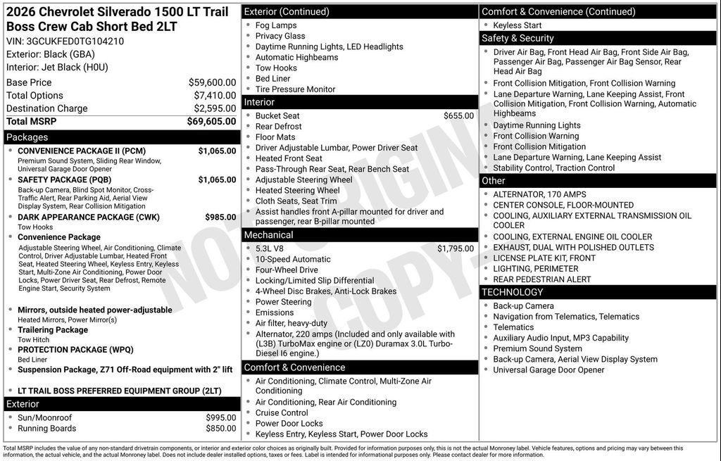 new 2026 Chevrolet Silverado 1500 car, priced at $58,303