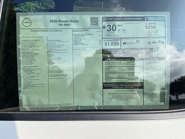 new 2026 Nissan Kicks car, priced at $30,558