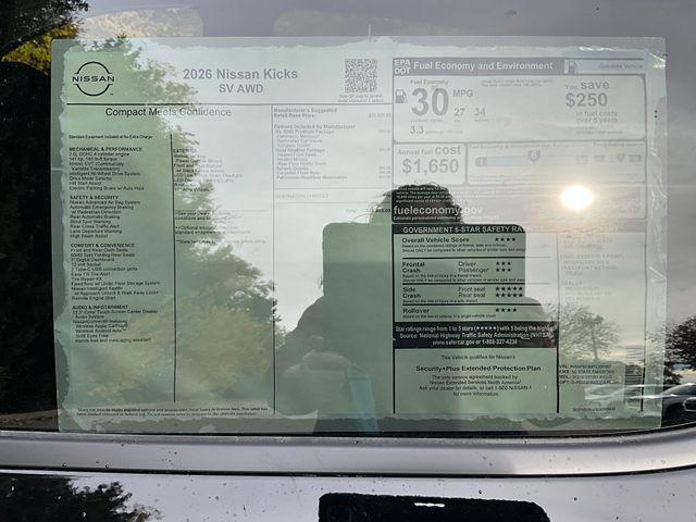 new 2026 Nissan Kicks car, priced at $28,254