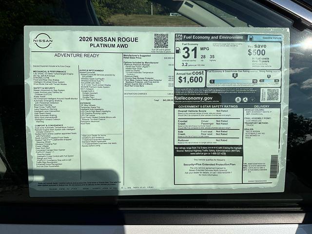 new 2026 Nissan Rogue car, priced at $40,869