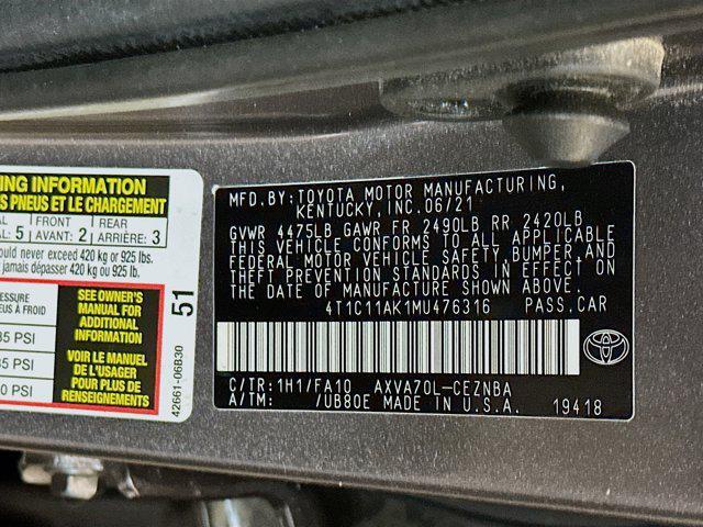 used 2021 Toyota Camry car, priced at $21,496