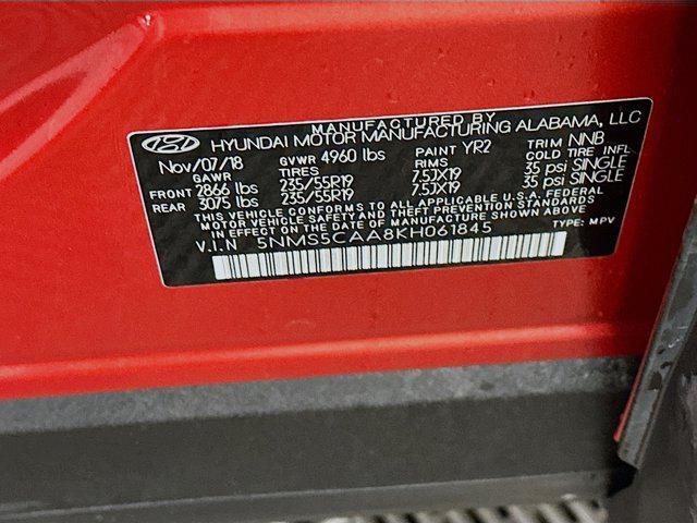 used 2019 Hyundai Santa Fe car, priced at $19,496