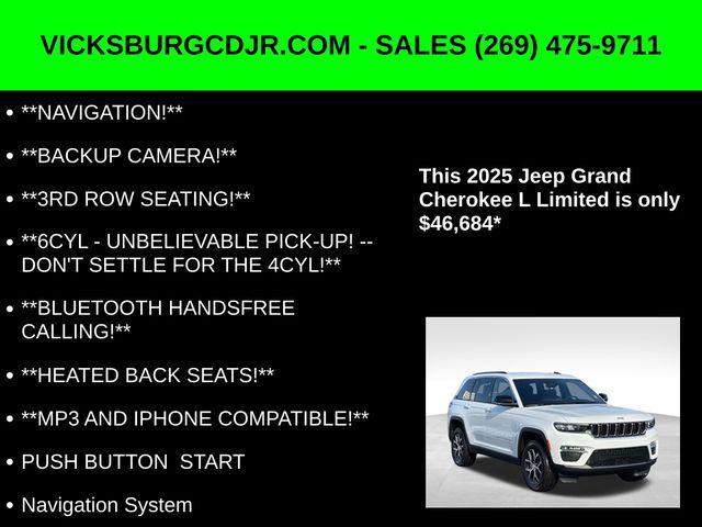 new 2025 Jeep Grand Cherokee L car, priced at $41,434