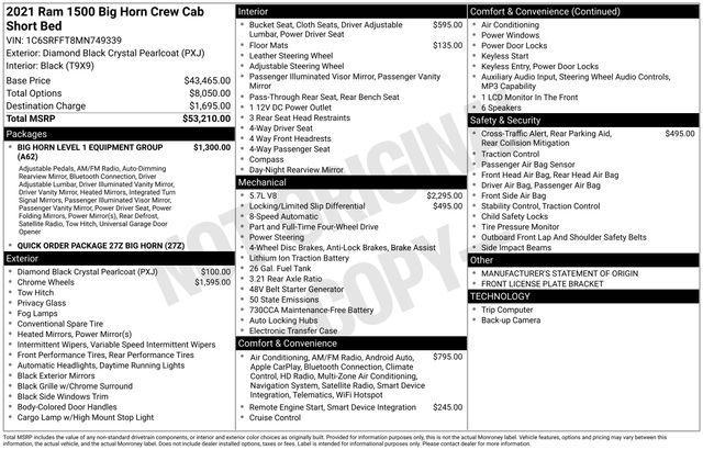 used 2021 Ram 1500 car, priced at $29,666