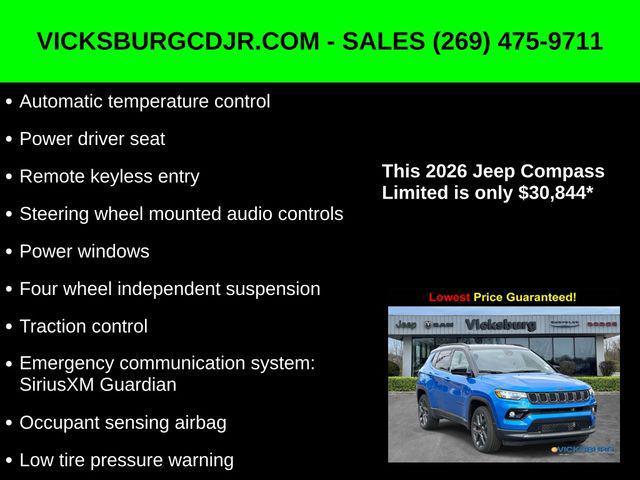 new 2026 Jeep Compass car, priced at $30,844