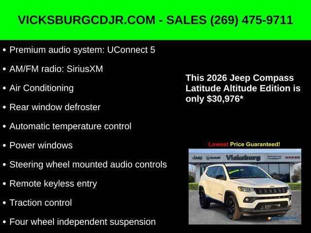 new 2026 Jeep Compass car, priced at $30,976