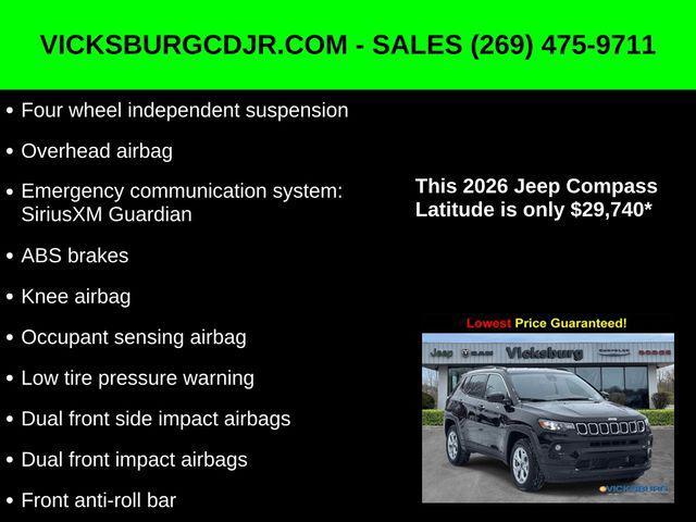 new 2026 Jeep Compass car, priced at $29,740