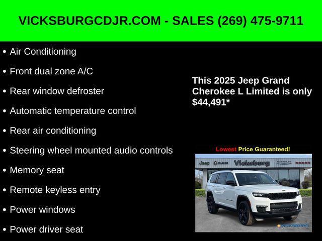 new 2025 Jeep Grand Cherokee L car, priced at $44,491