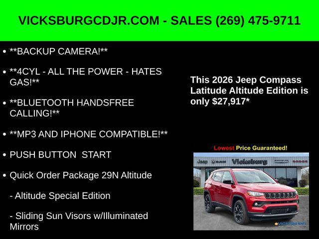 new 2026 Jeep Compass car, priced at $27,917