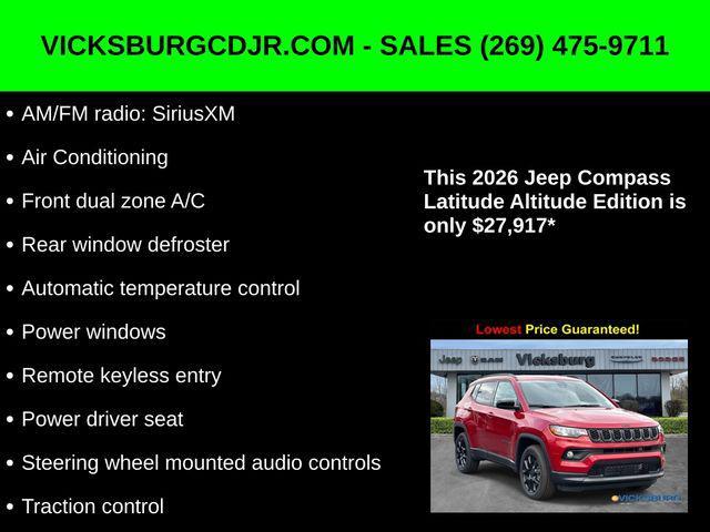 new 2026 Jeep Compass car, priced at $27,917